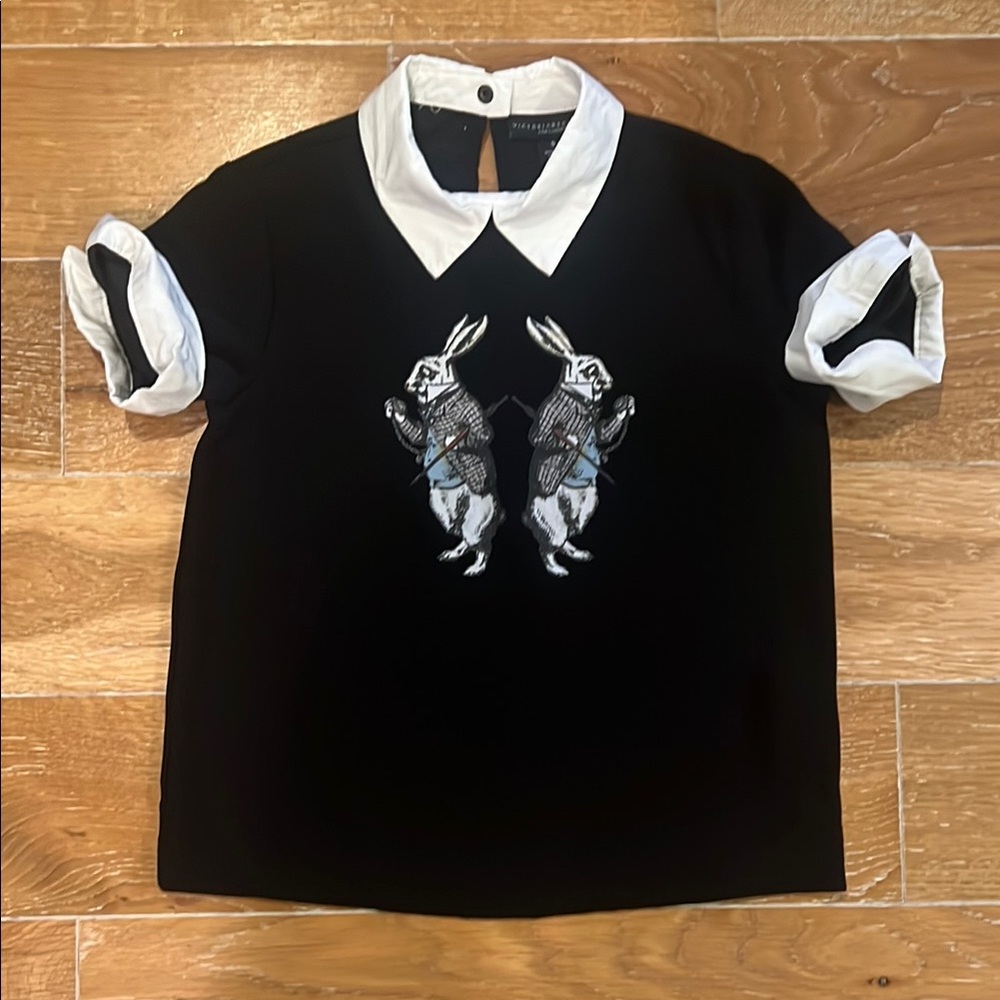 Victoria Beckham for Target Black and White Button Down Shirt